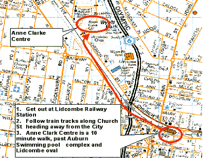 Map to Anne Clarke Center